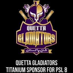 Quetta Gladiators Titanium Sponsor for PSL 8r